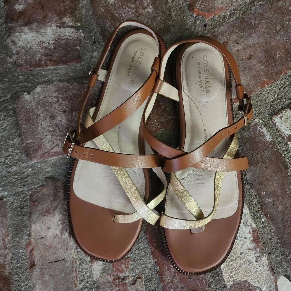 Cole-haan Women's Brown and Tan Sandals